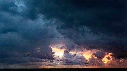 Sonnenuntergang überm Meer