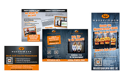 Wassermann-Tore Rollup, Anzeigen, Flyer